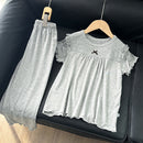 Girls' Short Sleeve Pajamas Homewear Suit