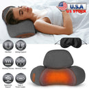 3 In 1 Neck Massager Pillow With Vibration Heating Therapy Airbag Stretching Memory Foam Fillings Ergonomic Cervical Massager With Portable Storage Ba