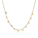 Choker Necklace with Hammered Beads in 14k Yellow Gold