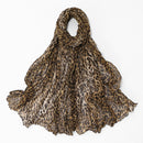 Twisted-pattern Cotton-linen Long Scarf Womens Outerwear Shawl
