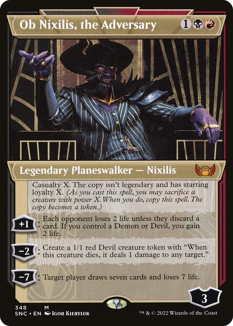 Ob Nixilis, the Adversary (SNC-348) - Streets of New Capenna: (Showcase)