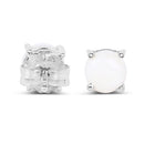 1.18 Carat Genuine Opal .925 Sterling Silver Earrings