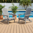 Folding Adirondack Chairs Set of 2 - Hemlock Wood Outdoor Seating