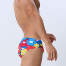Flower Colorful Printing Swim Briefs