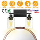 2 Light Wall Sconce Lighting with Clear Glass Shade Bathroom Vanity Lamp Fixture Modern Mounted Light for Porch Mirror Living Room Bedroom Hallway