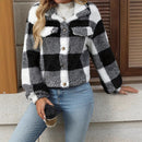 Plaid Double-sided Fleece Short Coat