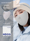 Warm mask-perforated model-Australian velvet dark night black-1