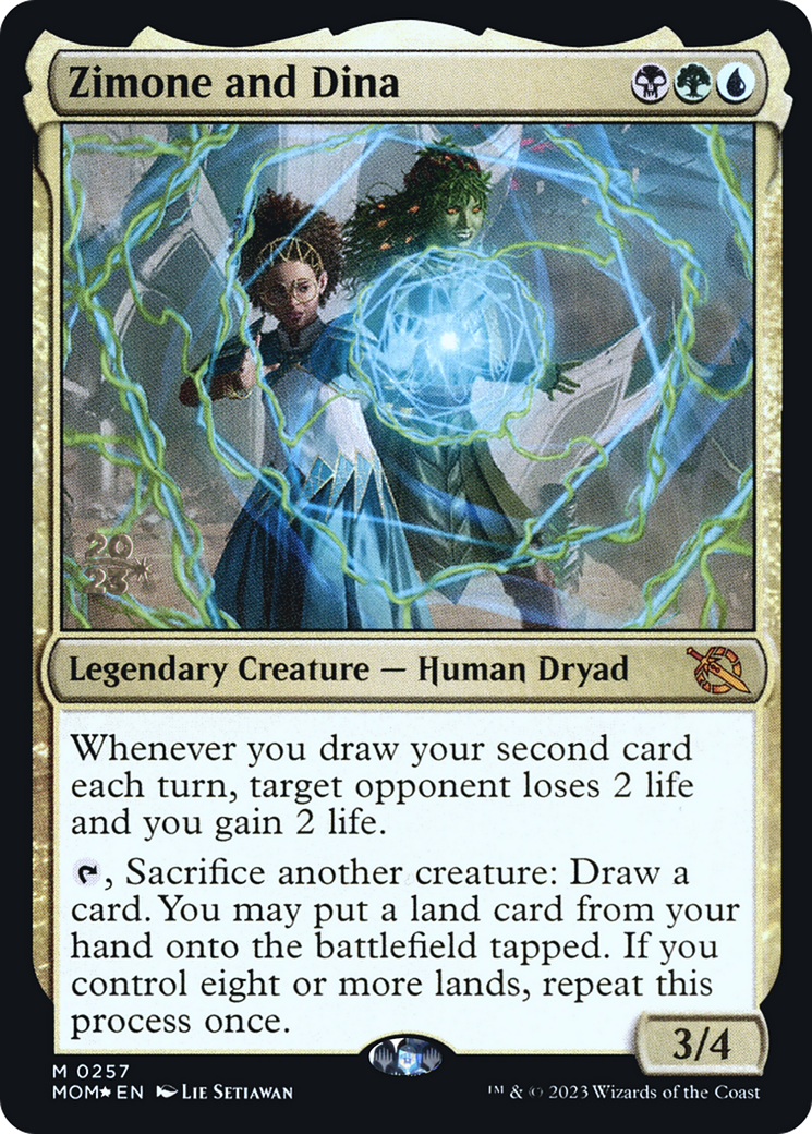 Zimone and Dina (PRE-257S) - March of the Machine Promos Foil