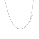 14k White Gold Diamond Cut Rolo Chain 1.1mm