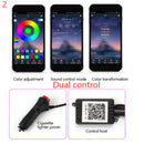 Car Fiber Optic Ambient APP Rhythm Light