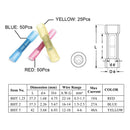 125Pcs Heat Shrink Butt Connector Solder Seal Wire Connector Electrical Terminals Kit Waterproof Insulated Copper
