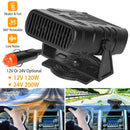 24V 200W Portable Car Heater Fan Defroster Demister