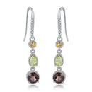 Elegant Gemstone S925 Silver Earrings