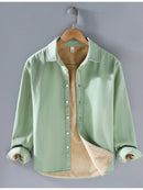 Men's Plus Size Button Up Long Sleeve Shirt