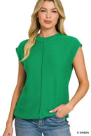 Zenana Center Seam Sleeveless Sweater