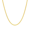 14k Yellow Gold Round Wheat Chain 1.5mm