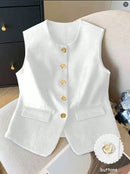 Womens Fashionable Relaxed-fit Niche-style Vest