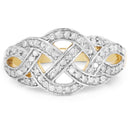 14K Yellow Gold Plated 0.26 Carat Genuine White Diamond .925 Sterling Silver Ring