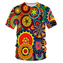 3D Psychedelic Floral Sweat-wicking T-shirt