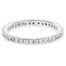 0.57 Carat Genuine Champagne Diamond .925 Sterling Silver Ring