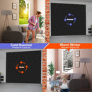 16*7FT Magnetic Thermal Insulated Garage Door Curtain for Winter Two-Car Garage Screen with Magnetic Closure 8 Roll Up Buckle Straps for Two Cars Weat