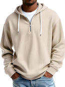 Mens Long-Sleeve Hooded Jacket Loose-Fit Casual Sweatshirt