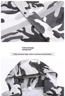 Gray Camouflage Raincoat Rain Pants Suit Men