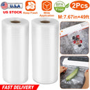 2 Rolls of Vacuum Sealer Bags 10.82inx49ft BPA Free Safe Vacuum Bags Keep Fresh Vacuum Machine (L)