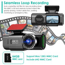 4K/1080P Dual Chanel Car Dash Cam 2.4GHz WiFi Car Camera Mini Driving Recorder with 140¡ Wide Angle APP Control Night Vision G-sensor Loop Recording