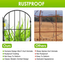 10Pcs Decorative Garden Fence Rustproof Iron Wire Arched Fence Animal Barrier Border 12.59Ó Width 23.93Ó Length For Yard Landscape Patio Outdoor Decor