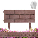 Garden Border Edging Panels 12-Pack with Rotatable Connectors