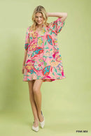 Umgee Paisley Print Mini Dress