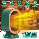 1200W Oscillating Electric Space Heater Mini Desk Heater with 2 Modes 3S Fast Heating Tip-over Overheat Protection for Home Office