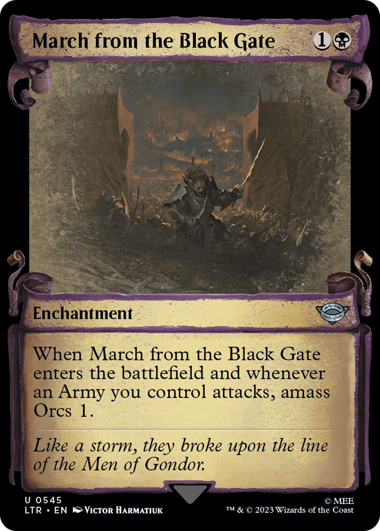 March from the Black Gate (LTR-545) - The Lord of the Rings: Tales of Middle-earth: (Showcase) Foil