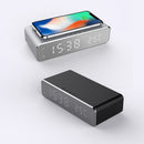 LED Alarm Clock Wireless Charger Thermometer Mirror Clock