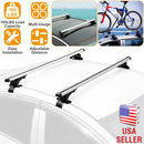47.24in Universal Top Roof Rack Cross Bar Cargo Carrier Aluminum Crossbar Rack w/ 165LBS Capacity Fit for Most Vehicle Wagon Car Without Roof Side Rai