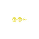 14k Yellow Gold Ball Earrings with Faceted Texture