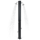9.3 Gallon Solar Heated Outdoor Shower with Dual Shower Heads-Black