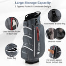 9.5 Inch Lightweight Golf Cart Bag with 15 Way Top Dividers