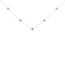 Sterling Silver Diamond Station Necklace (1/2 cttw, I-J Color, I1-I2 Clarity)