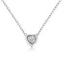 10K White Gold 1/10 Cttw Miracle Set Round-Cut Diamond Square Shape 18" Pendant Necklace (H-I Color, SI2-I1 Clarity)