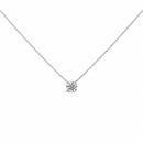 14K White Gold 1.00 Cttw Lab Grown Diamond Solitaire Pendant