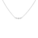 Sterling Silver 1/5 Cttw Lab Grown Diamond 3 Stone Station Necklace