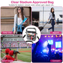 Clear Crossbody Bag Stadium Approved Clear Purse Transparent Small Shoulder Bag See Through Zip Pouch Tote Bag Handbag 44OZ w/ Adjustable Strap