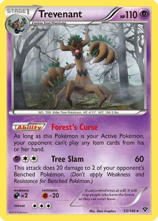 Trevenant 055/146 - XY Base Set Reverse Holofoil