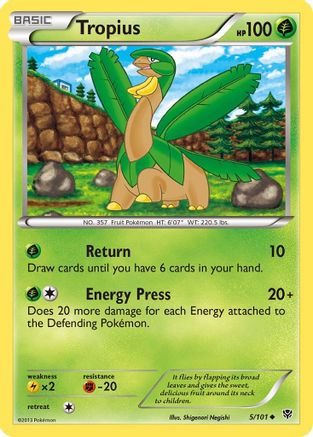 Tropius 005/101 - Plasma Blast Reverse Holofoil