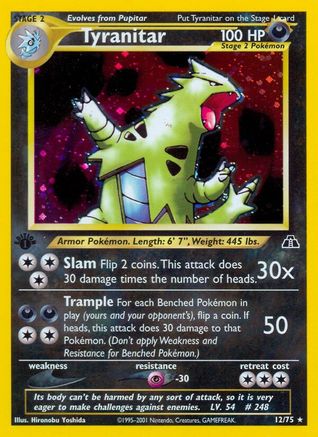 Tyranitar 012/75 - Neo Discovery 1st Edition Holofoil
