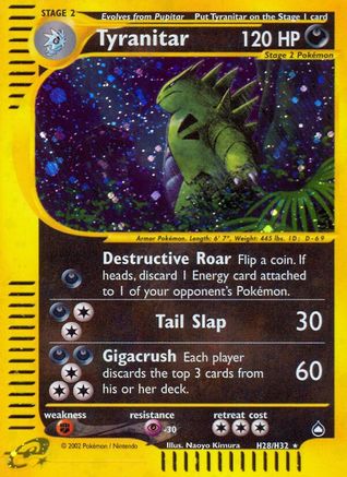 Tyranitar (H28) H28 - Aquapolis - Holofoil