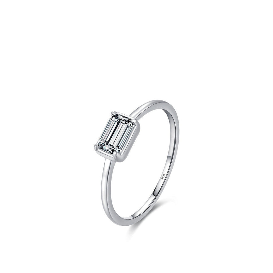 S925 Sterling Silver Heart Engagement Ring