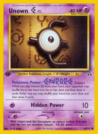 Unown [E] 067/75 - Neo Discovery 1st Edition